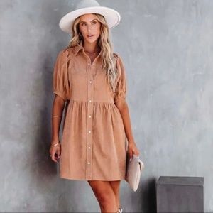 Vici Corduroy Babydoll Dress